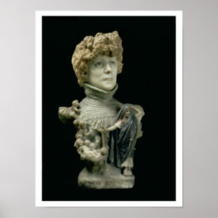Portret Bust van Sarah Bernhardt (1844-1923) Frank Poster