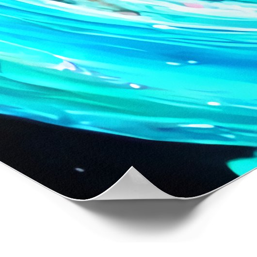 Portret: Chalchiuhtlicue Aztec Goddess | AI Art. Poster (Hoek)