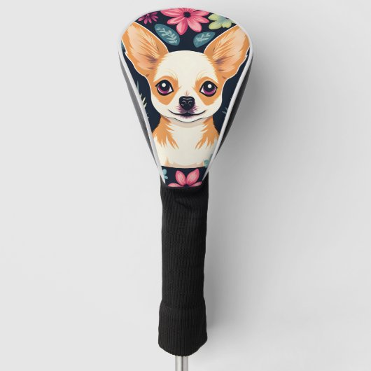 Portret Chihuahua Schattige Golfheadcover (Voorkant)