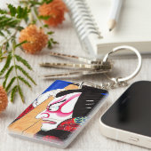 Portret Cool oriental japan kabuki actor Sleutelhanger (Voorkant Rechts)