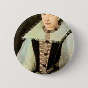 Portret Countess Elizabeth Bathory Ronde Button 5,7 Cm