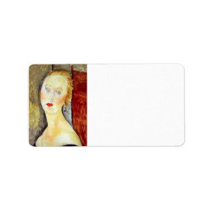 portret de Germaine Survage door Amedeo Modigliani Etiket