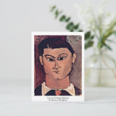 Portret de moise Kiesling van medeo Modigliani Briefkaart (Staand voorkant)