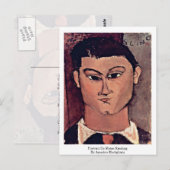 Portret de moise Kiesling van medeo Modigliani Briefkaart (Voorkant / Achterkant)