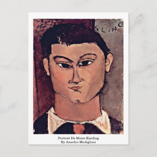 Portret de moise Kiesling van medeo Modigliani Briefkaart (Voorkant)