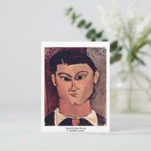 Portret de moise Kiesling van Modigliani Amedeo Briefkaart (Staand voorkant)