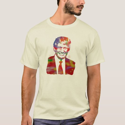 Portret Donald Trump Waterverf T-shirt (Voorkant)