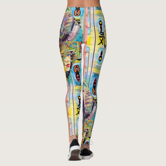 PORTRET EEN ONTWERPER COLLAGE LEGGINGS (Achterkant)