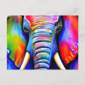 Portret Elephant Art Briefkaart (Voorkant)
