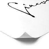 Portret en handtekening van Giacomo Puccini Poster (Hoek)