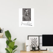 Portret en handtekening van Giacomo Puccini Poster (Thuiskantoor)