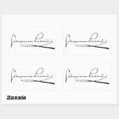 Portret en handtekening van Giacomo Puccini Rechthoekige Sticker (Vel)