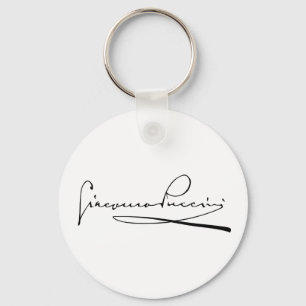 Portret en handtekening van Giacomo Puccini Sleutelhanger
