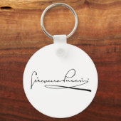 Portret en handtekening van Giacomo Puccini Sleutelhanger (Voorkant)