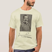 Portret en handtekening van Giacomo Puccini T-shirt (Voorkant)