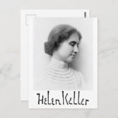 Portret en handtekening van Hellen Keller Briefkaart (Voorkant / Achterkant)