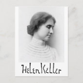 Portret en handtekening van Hellen Keller Briefkaart (Voorkant)