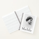 Portret en handtekening van Hellen Keller Notitieboek (Binnen)