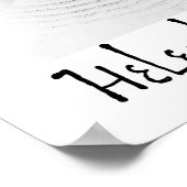 Portret en handtekening van Hellen Keller Poster (Hoek)