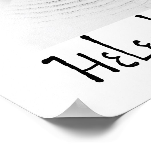 Portret en handtekening van Hellen Keller Poster (Hoek)