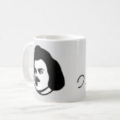 Portret en handtekening van Honoré de Balzac Coffe Koffiemok (Voorkant links)
