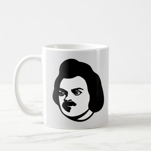 Portret en handtekening van Honoré de Balzac Coffe Koffiemok (Links)