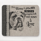  portret Engelse Bulldog Muismat (Voorkant)