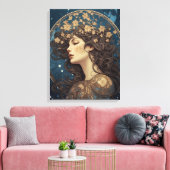 Portret fantasie vrouw stijl tarot canvas afdruk (Insitu (Woonkamer))