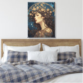 Portret fantasie vrouw stijl tarot canvas afdruk (Insitu (Slaapkamer))