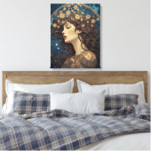 Portret fantasie vrouw stijl tarot canvas afdruk (Insitu (Slaapkamer))