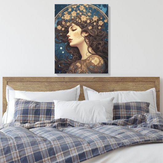 Portret fantasie vrouw stijl tarot canvas afdruk (Insitu (Slaapkamer))
