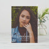Portret foto Afstuderen Party Uitnodiging (Staand voorkant)