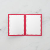 PORTRET FOTO moderne minimale feestelijke plek roo Feestdagen Kaart (Binnen)