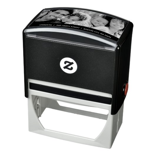 Portret foto-terugzendadres  zelfinktende stempel (Product)