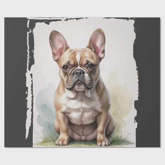 Portret Franse Bulldog Cadeaupapier (Vlak)