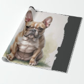 Portret Franse Bulldog Cadeaupapier (Uitgerold)