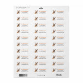 Portret Franse Bulldog Retouradres Etiket (Full Sheet)