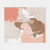 Portret geverfd contour Vrouw Fleece Deken (Voorkant (Horizontaal))