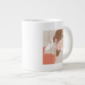 Portret geverfd contour Vrouw Grote Koffiekop (Voorkant rechts)