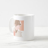 Portret geverfd contour Vrouw Koffiemok (Voorkant links)