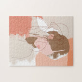 Portret geverfd contour Vrouw Legpuzzel (Horizontaal)