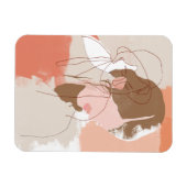 Portret geverfd contour Vrouw Magneet (Horizontaal)