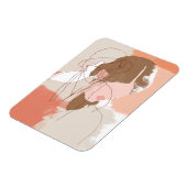 Portret geverfd contour Vrouw Magneet (Linkerzijde)