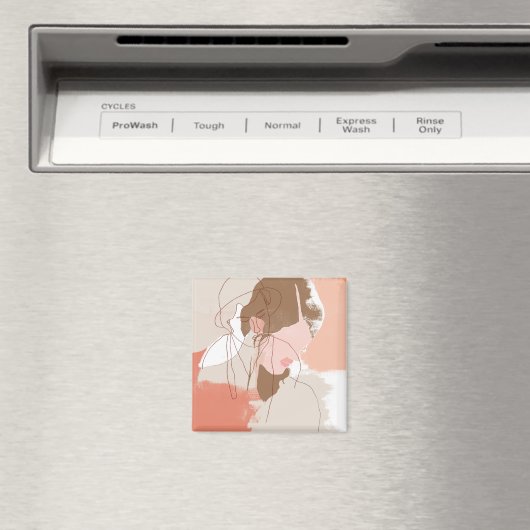 Portret geverfd contour Vrouw Magneet (Insitu (Vaatwasser))