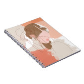 Portret geverfd contour Vrouw Notitieboek (Rechterzijde)