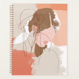 Portret geverfd contour Vrouw Planner