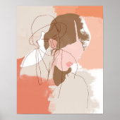 Portret geverfd contour Vrouw Poster (Voorkant)
