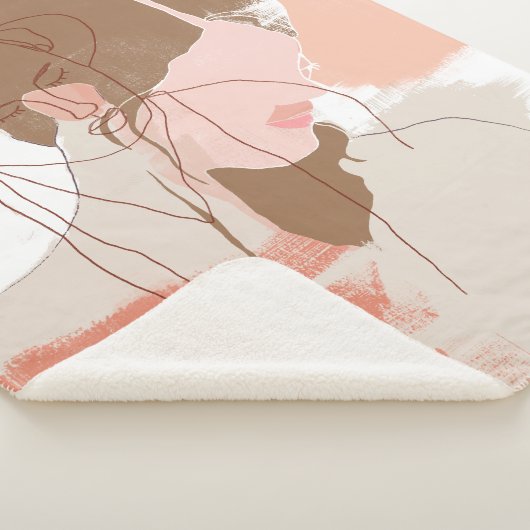 Portret geverfd contour Vrouw Sherpa Deken (3/4)