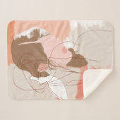 Portret geverfd contour Vrouw Sherpa Deken (Voorkant (horizontaal))