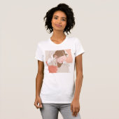 Portret geverfd contour Vrouw T-shirt (Voorkant volledig)